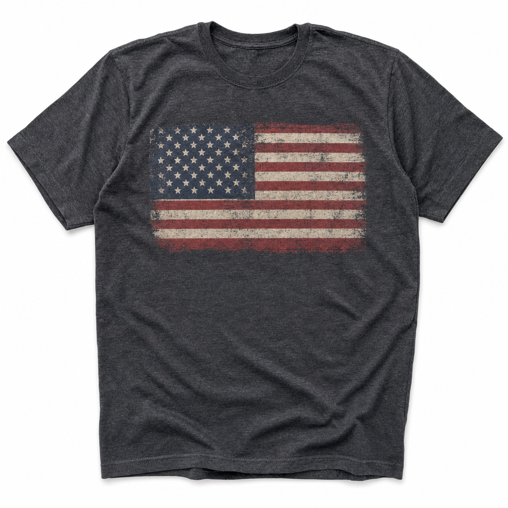 Vintage Distressed Flag Tee